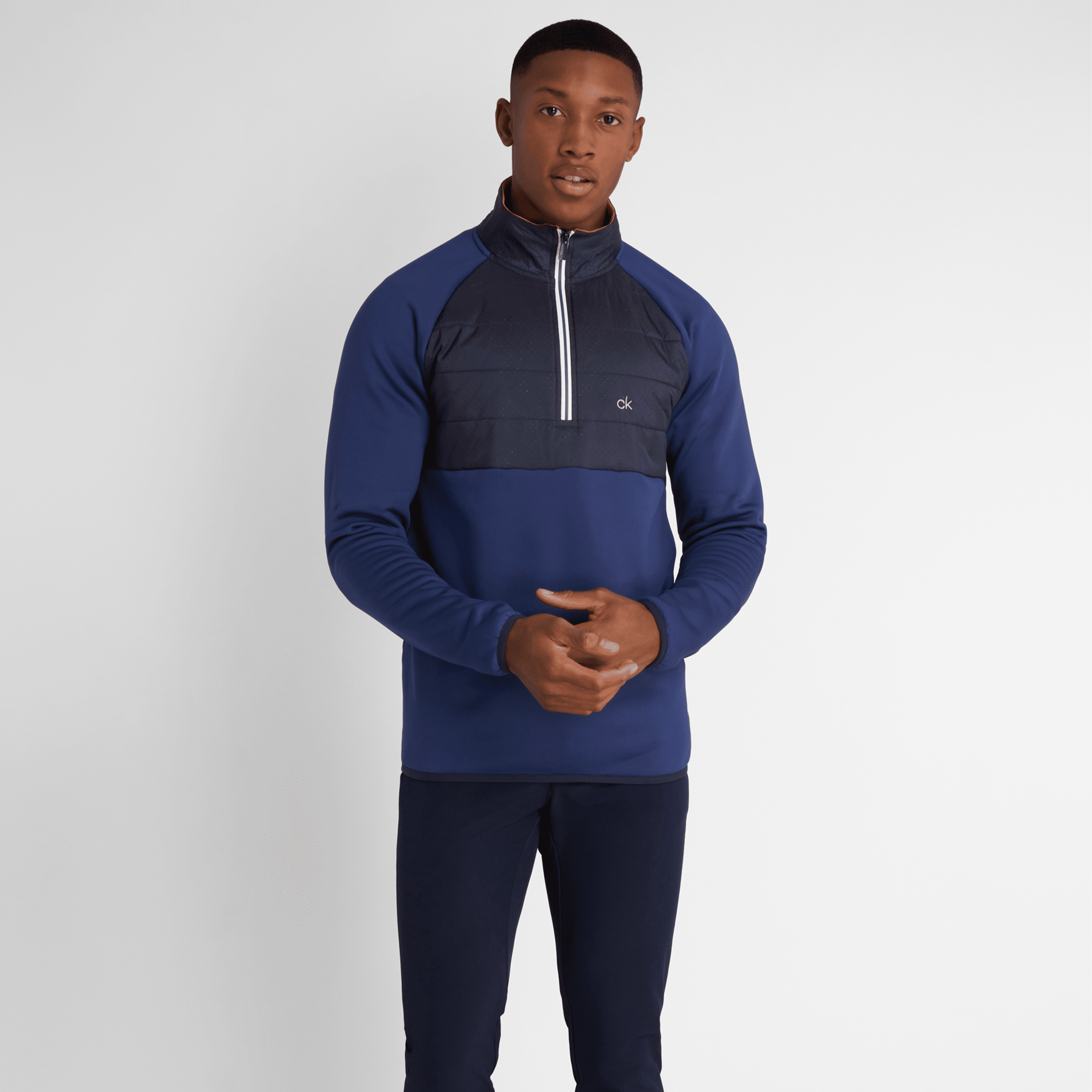 Calvin Klein Golf Hybrid Half Zip Ink